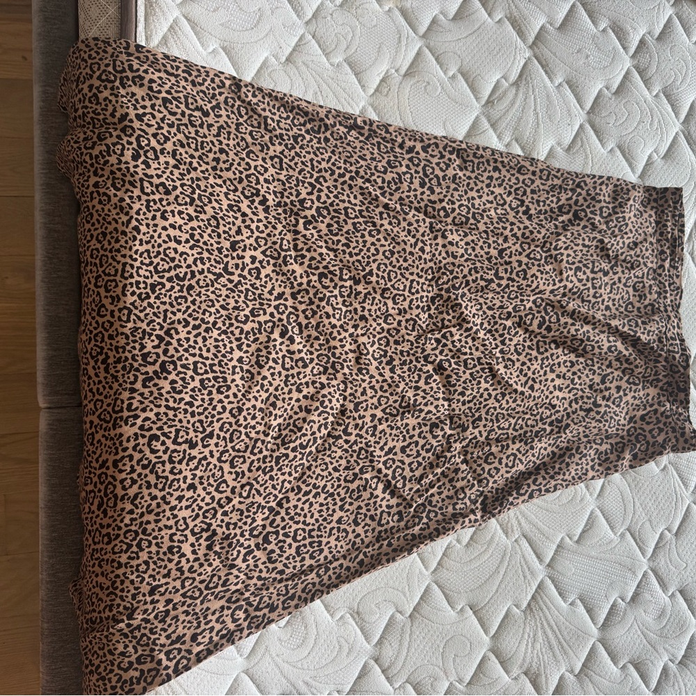 Reformation Leopard Print Midi Skirt